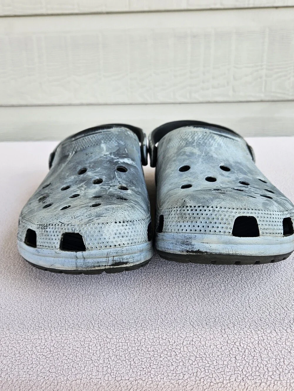 Crocs Classic Clog Mossy Oak Hailstone Grey Men SZ 12 Slip On Waterproof Shoes